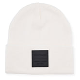 Vintage Havana Off White Beanie for Women & Men | Thick Cuffed Knitted Winter Hat Beanies Unisex Skull Caps| Vintage Logo Patch